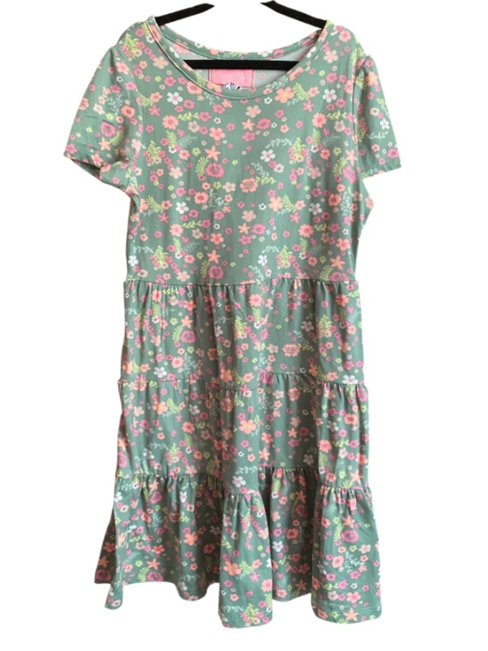Freestyle Green Floral Dress Tiered NWT Size 8